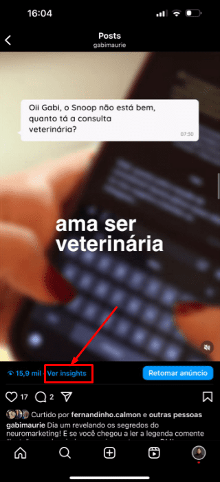 Passo 1 - Ver insights